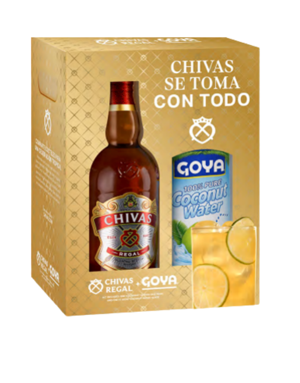 CHIVAS REGAL 12 YEAR OLD BLENDED SCOTCH WHISKEY WITH GOYA COCONUT WATER