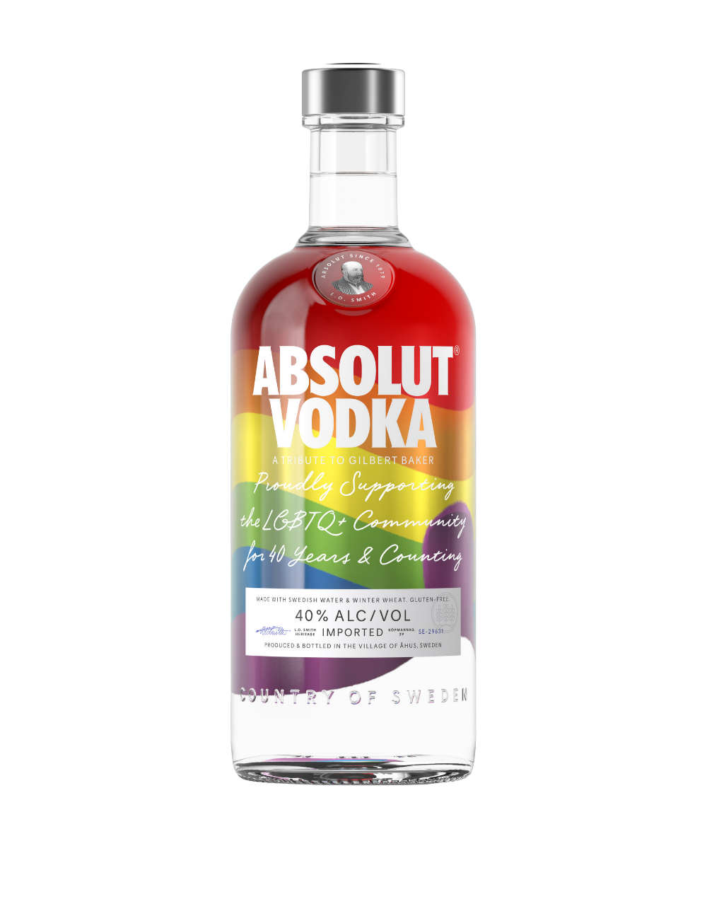 ABSOLUT ORIGINAL VODKA RAINBOW BOTTLE EDITION
