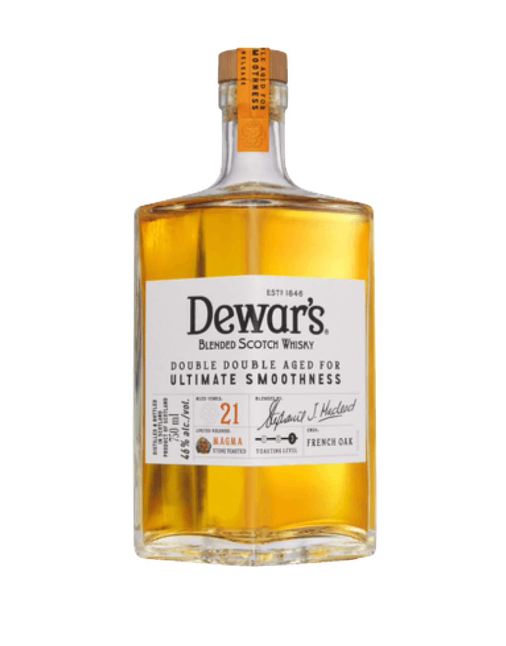 DEWAR'S DOUBLE DOUBLE 21 YEAR OLD, MAGMA STONE TOASTED FRENCH OAK, LEVEL 3