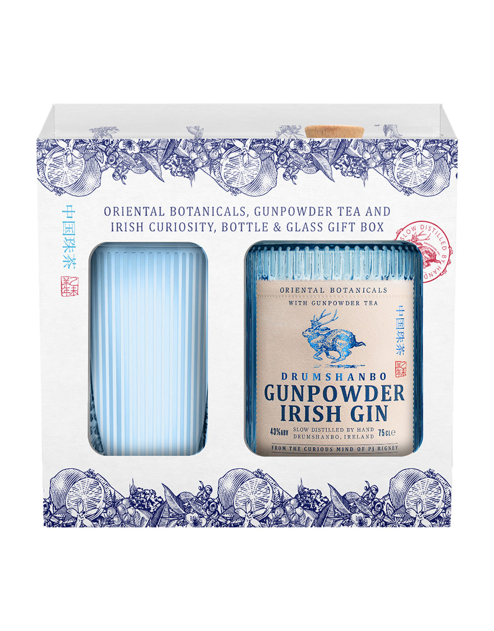 DRUMSHANBO GUNPOWDER IRISH GIN WITH BRANDED HIGHBALL GLASS