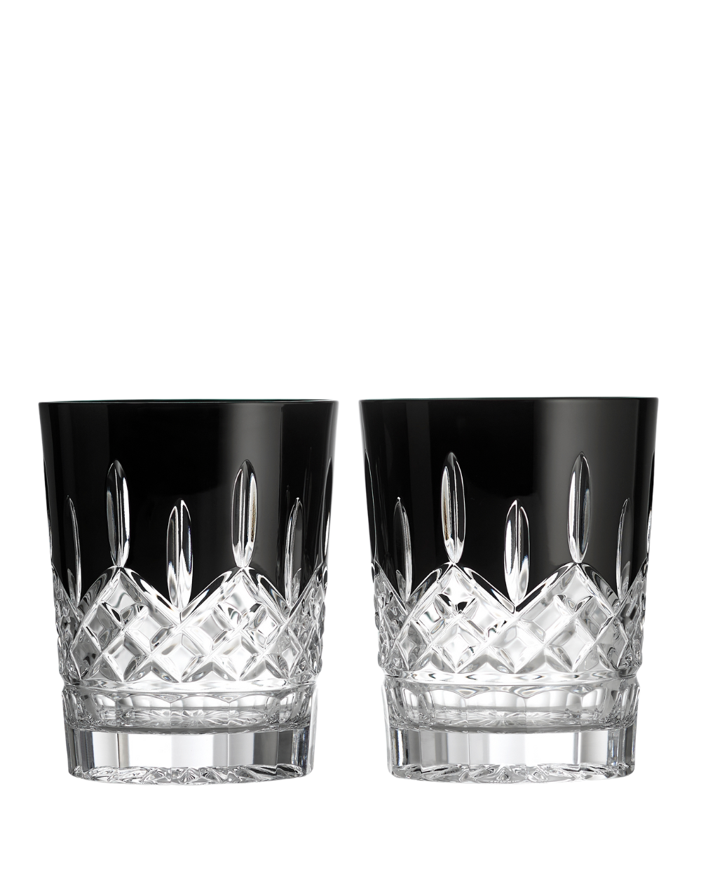 WATERFORD LISMORE BLACK TUMBLER - SET OF 2