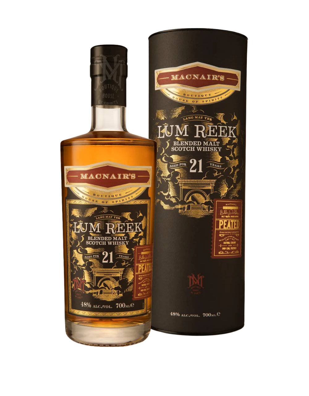 MACNAIR'S LUM REEK 21 YEAR OLD PEATED BLENDED MALT