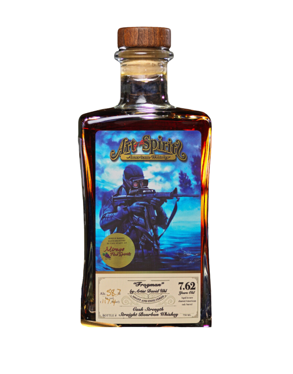 ART OF THE SPIRITS CASK STRENGTH "FROGMAN" STRAIGHT BOURBON WHISKEY