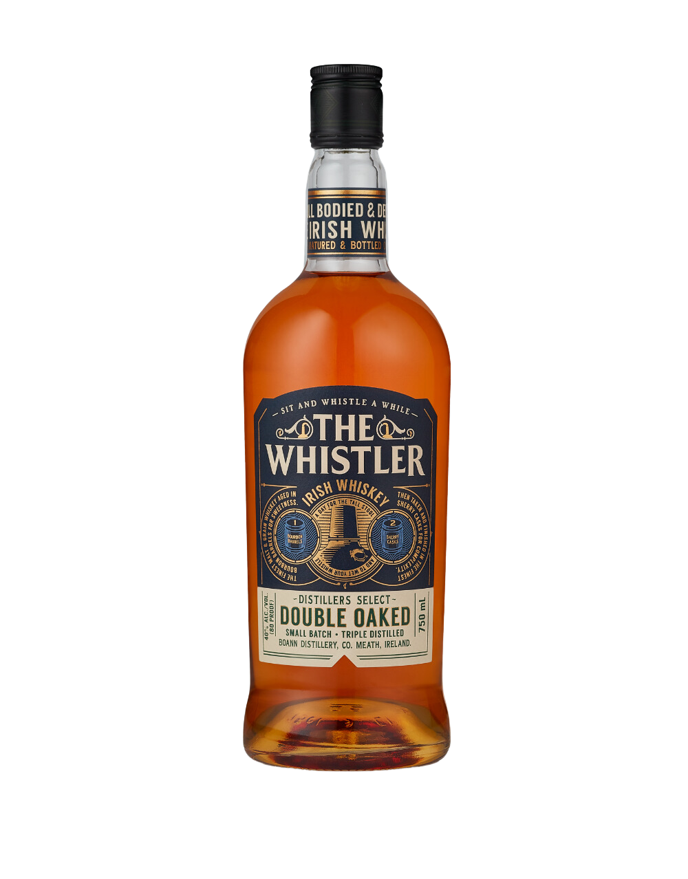 THE WHISTLER DOUBLE OAKED IRISH WHISKEY