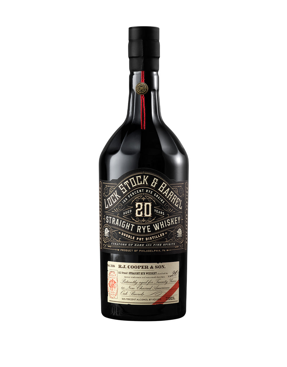 LOCK STOCK BARREL 20 YEAR STRAIGHT RYE WHISKEY
