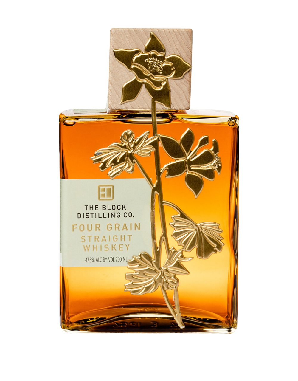 THE BLOCK DISTILLING CO FOUR GRAIN STRAIGHT WHISKEY