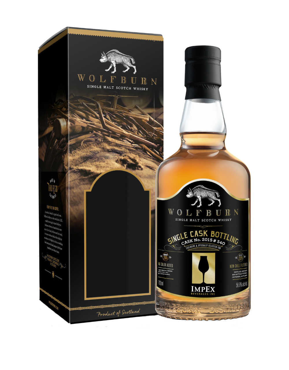 WOLFBURN 2015 9 YEAR OLD EX-BOURBON SINGLE CASK #430 SCOTCH WHISKY
