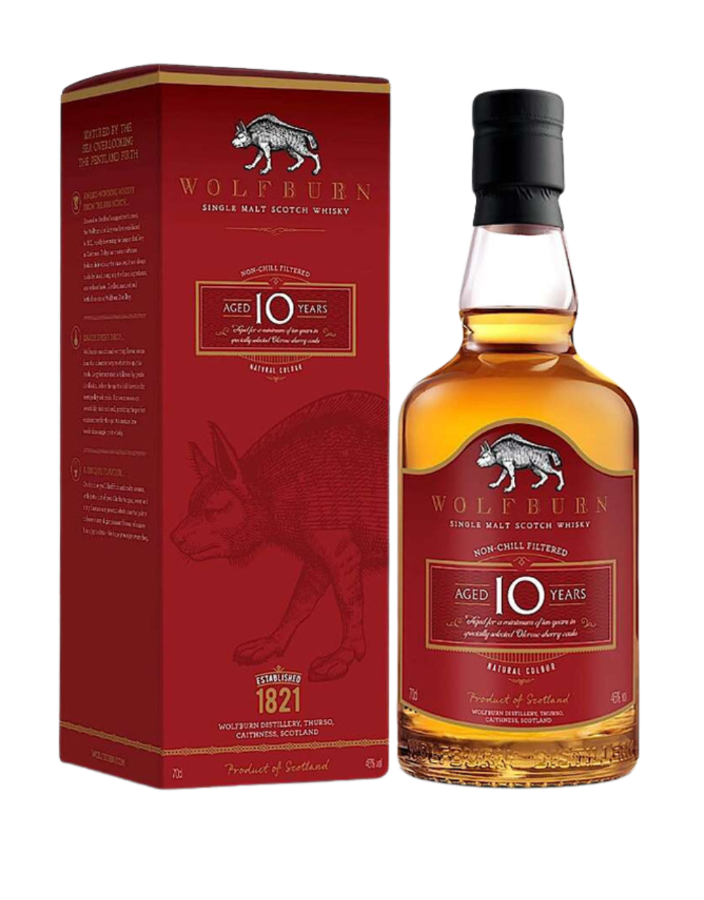 WOLFBURN 10 YEAR OLD SINGLE MALT SCOTCH WHISKY
