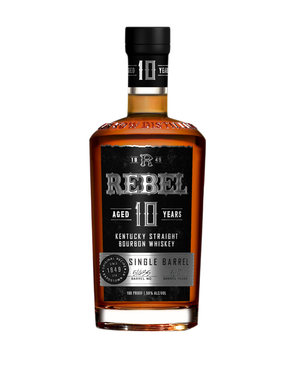 REBEL 10 YEAR SINGLE BARREL BOURBON WHISKEY