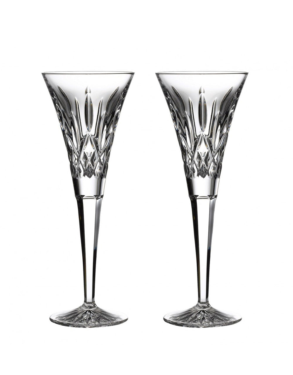 WATERFORD LISMORE TOASTING FLUTE PAIR 6OZ.