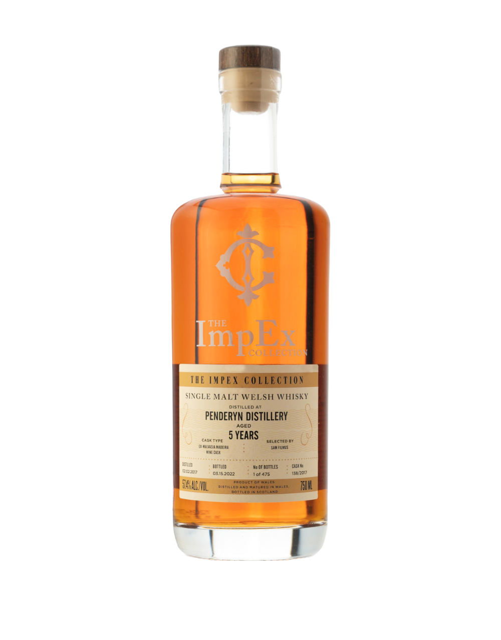 THE IMPEX COLLECTION 5 YO 2017 PENDERYN EX-MALVASIA MADEIRA CASK MATURED CASK #138/2017