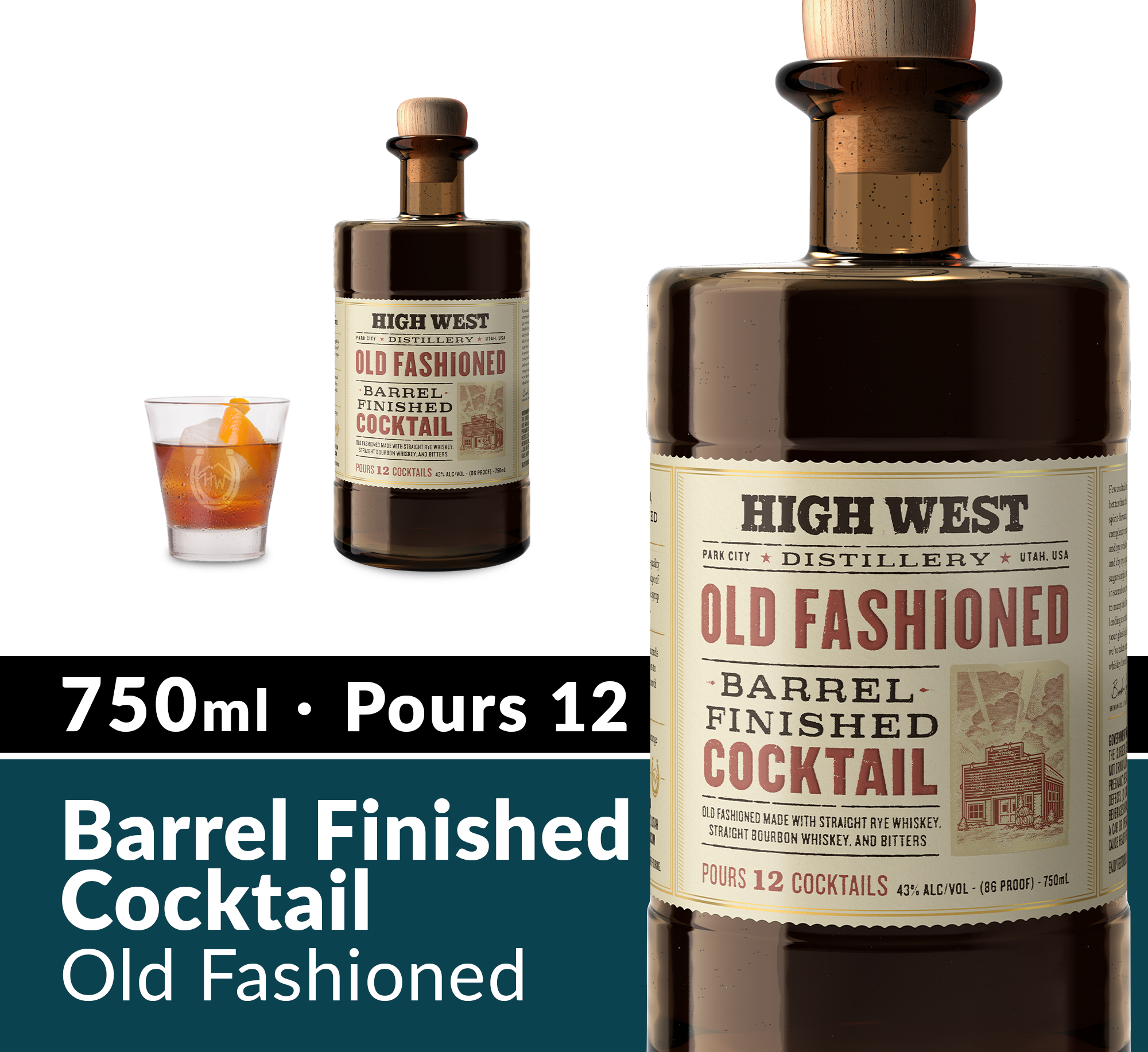 High West Old Fashioned Barrel Finished Cocktail Cocktails-other Other