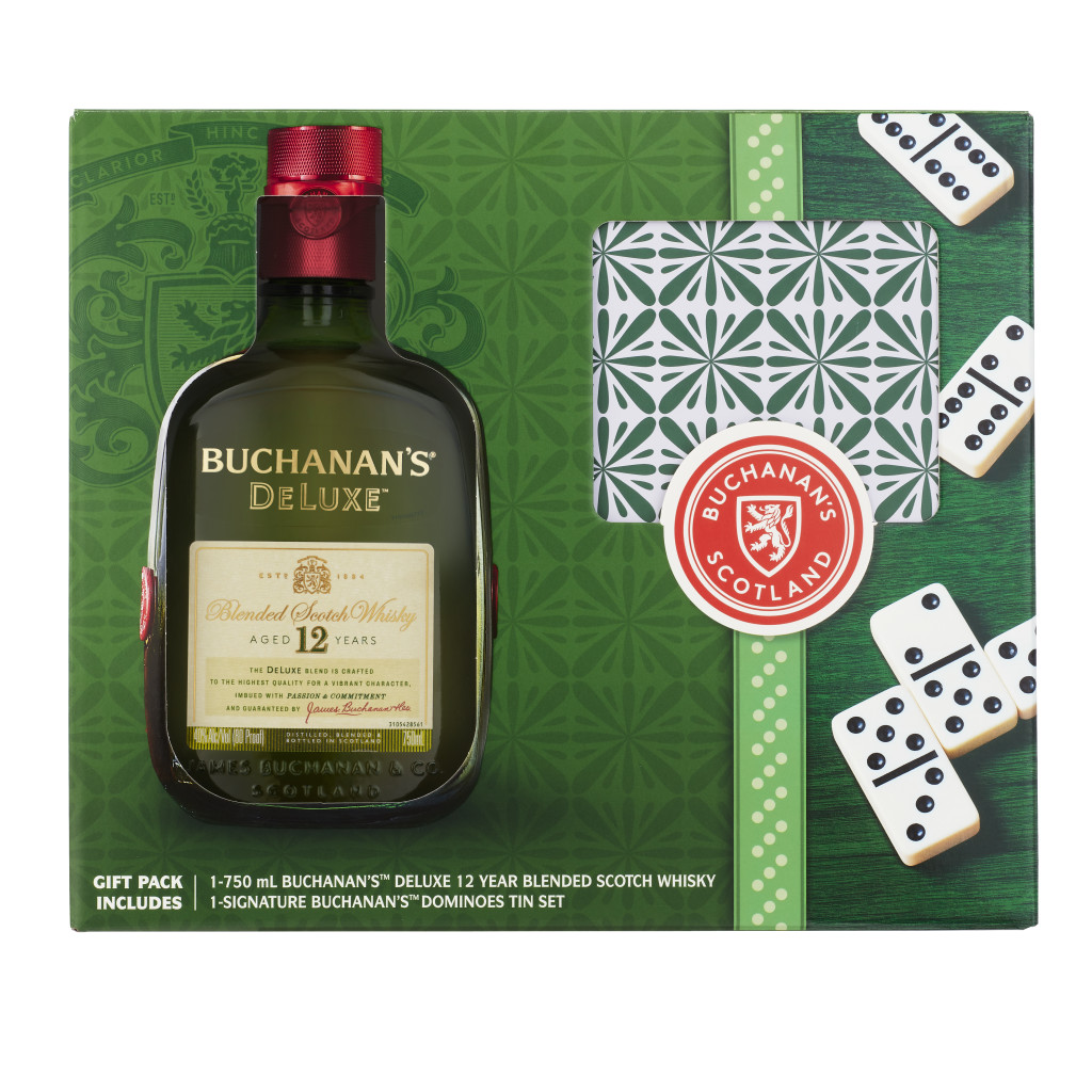 BUCHANAN'S DELUXE AGED 12 YEARS BLENDED SCOTCH WHISKY TIN DOMINO SET