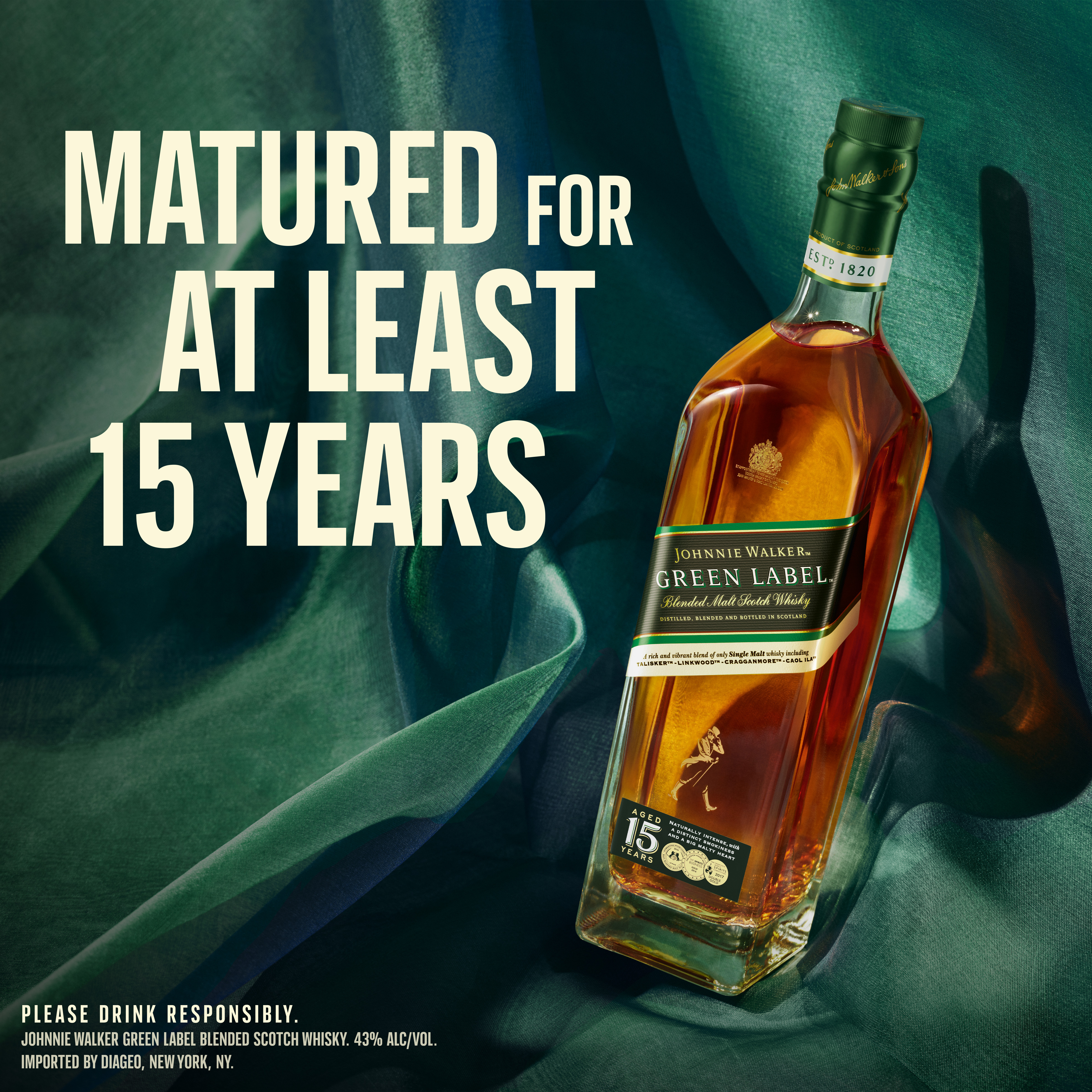 Johnnie Walker Green Label Blended Scotch Whisky | ReserveBar