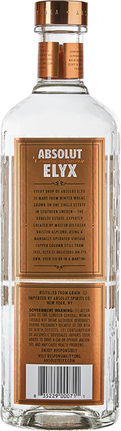 Absolut Elyx - Single Estate Handcrafted Vodka | ReserveBar