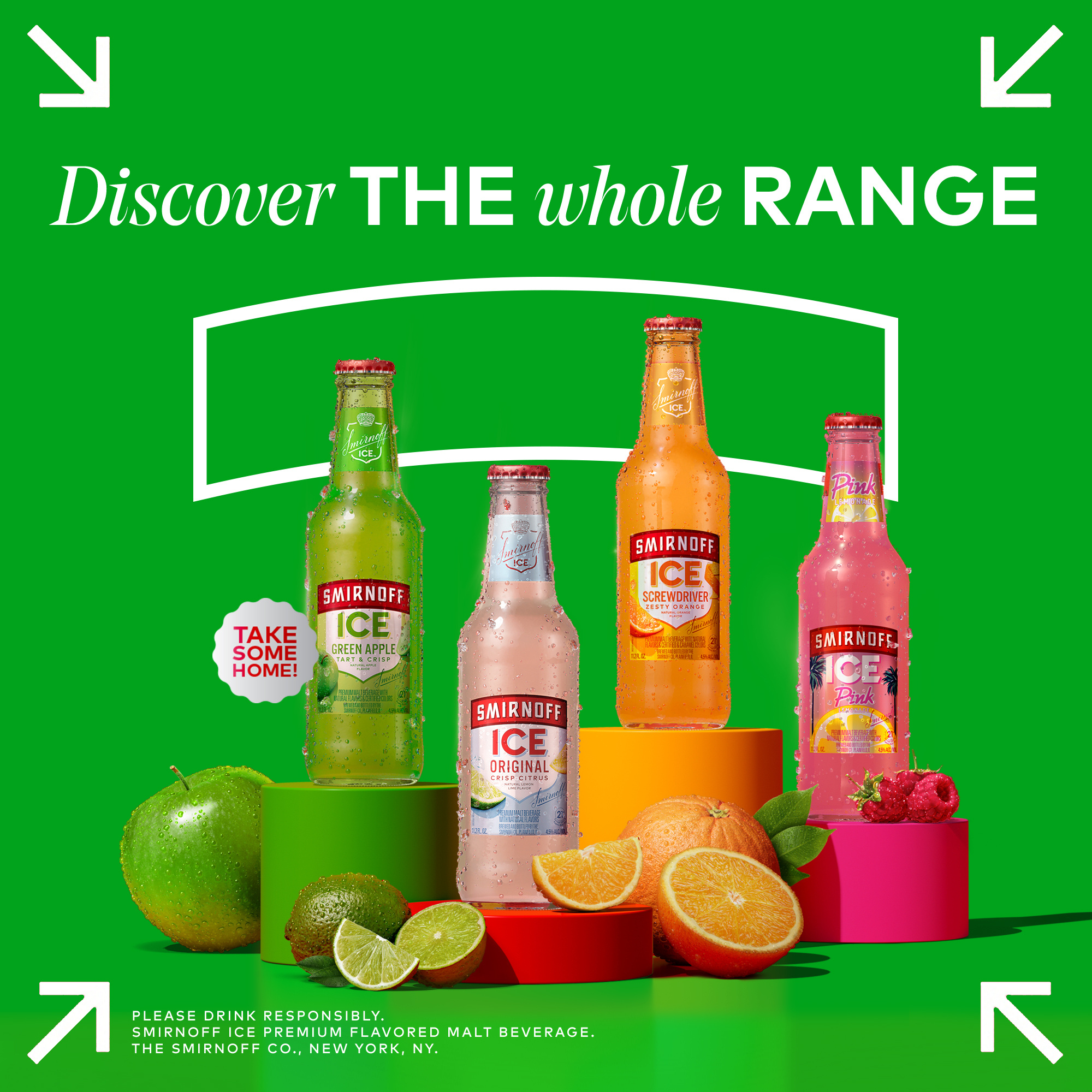 Smirnoff Ice Flavored Malt Beverage Green Apple