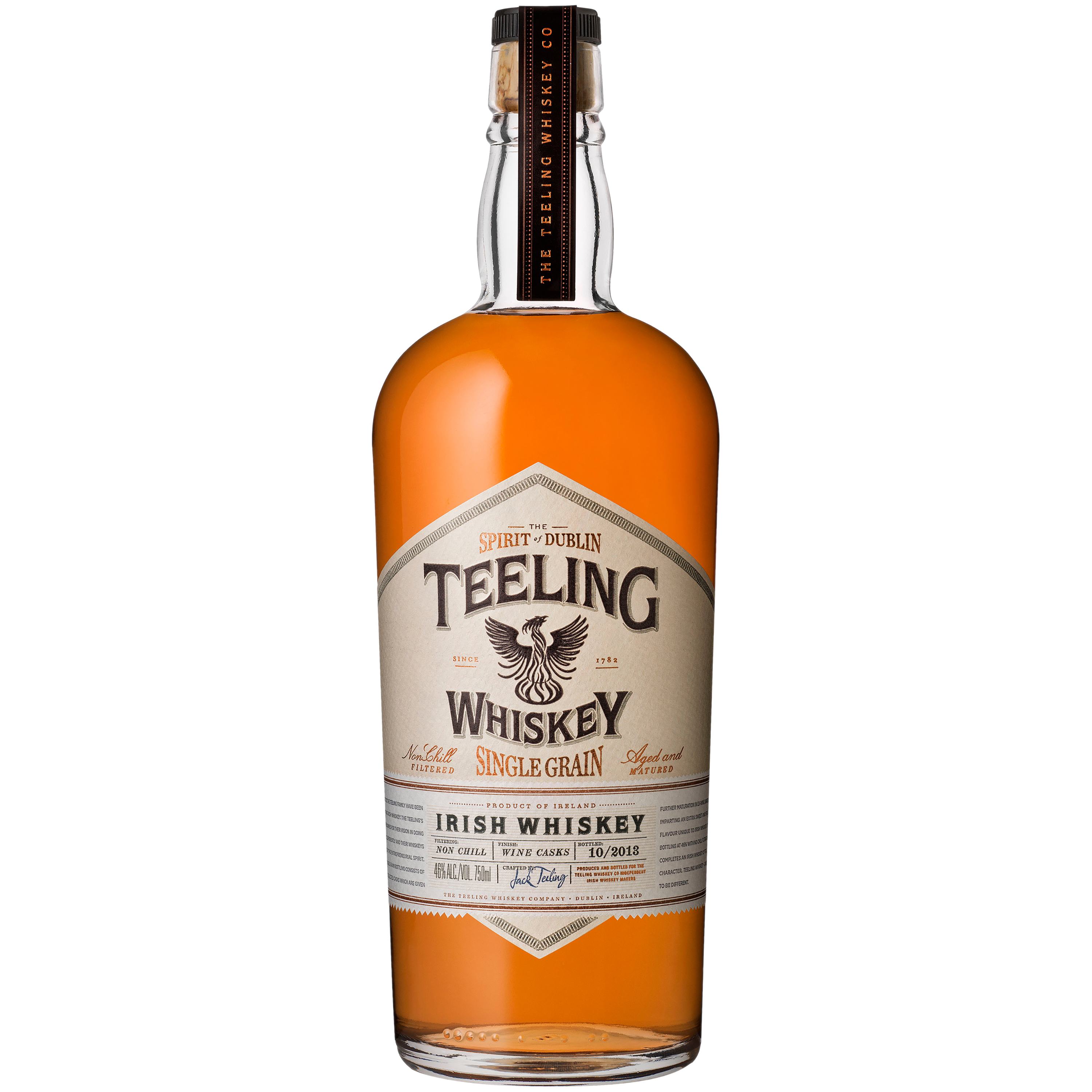 ウイスキー Teeling Single Grain Whiskey 46% 1L rear Teeling Single Grain Irish Whiskey | ReserveBar