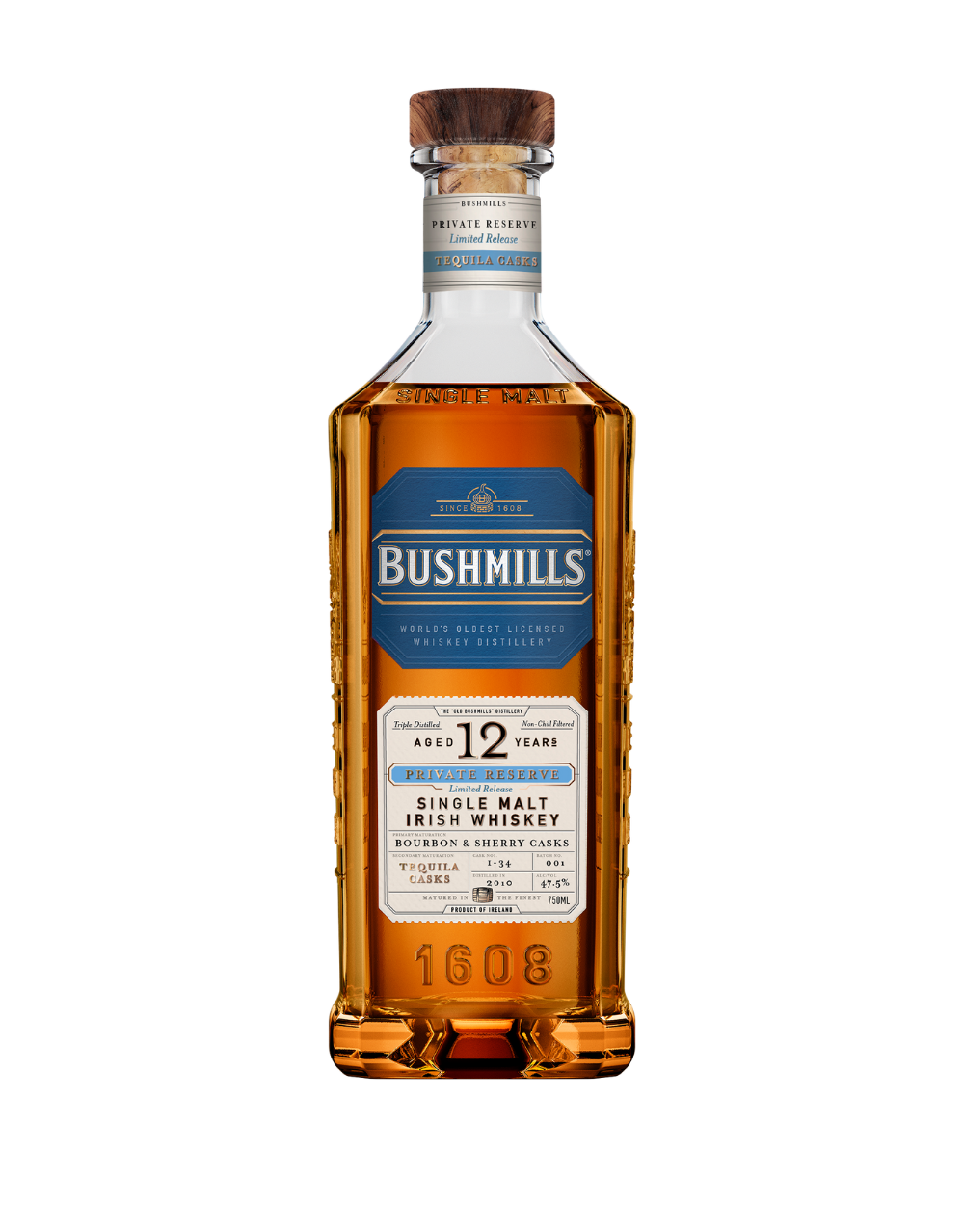 BUSHMILLS® PRIVATE RESERVE LIMITED RELEASE 12 YEAR OLD TEQUILA CASK SINGLE MALT WHISKEY