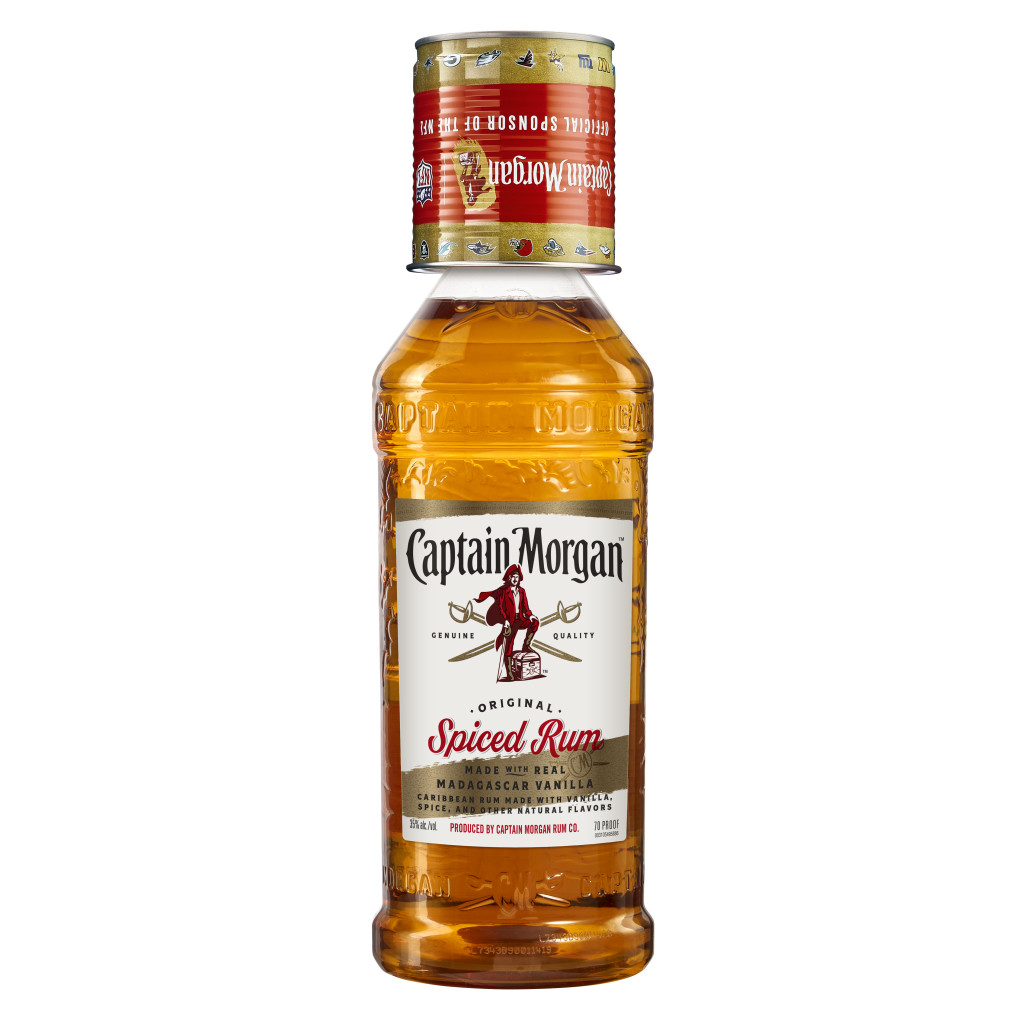 Captain Morgan Original Spiced Rum With An Nfl Tin Cup