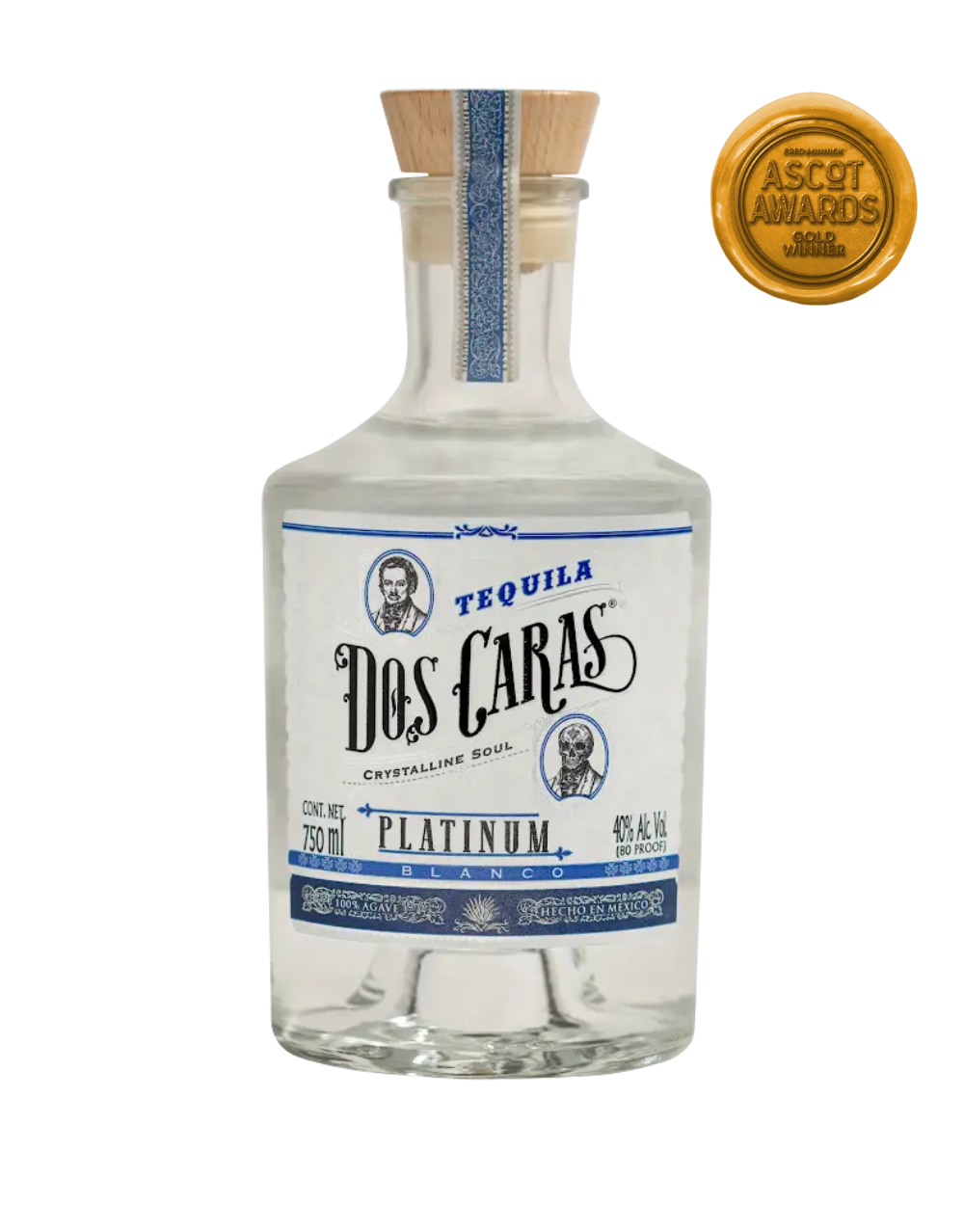 DOS CARAS TEQUILA PLATINUM BLANCO