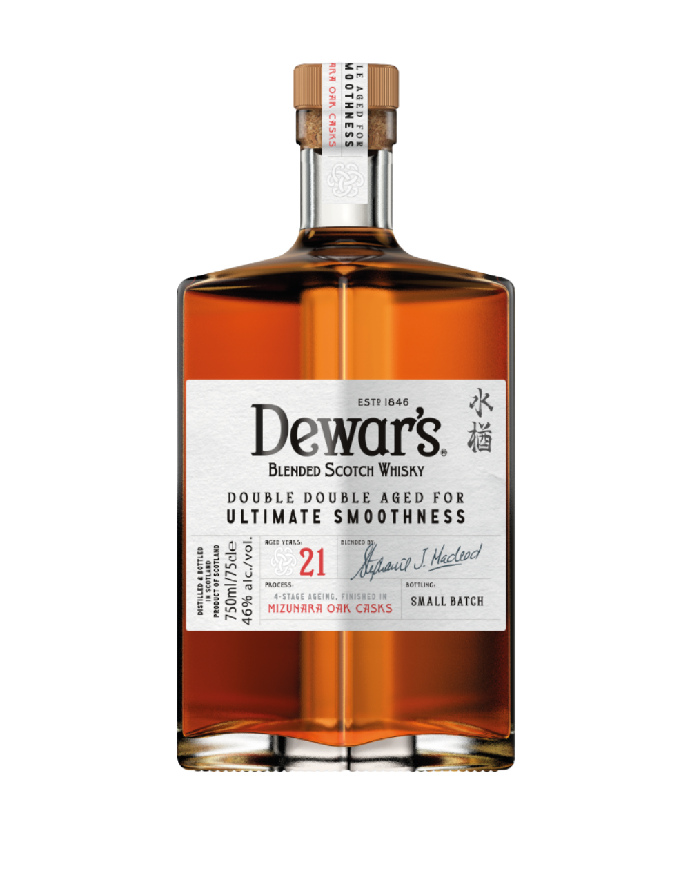 DEWAR'S DOUBLE DOUBLE 21 YEAR OLD MIZUNARA SCOTCH WHISKY
