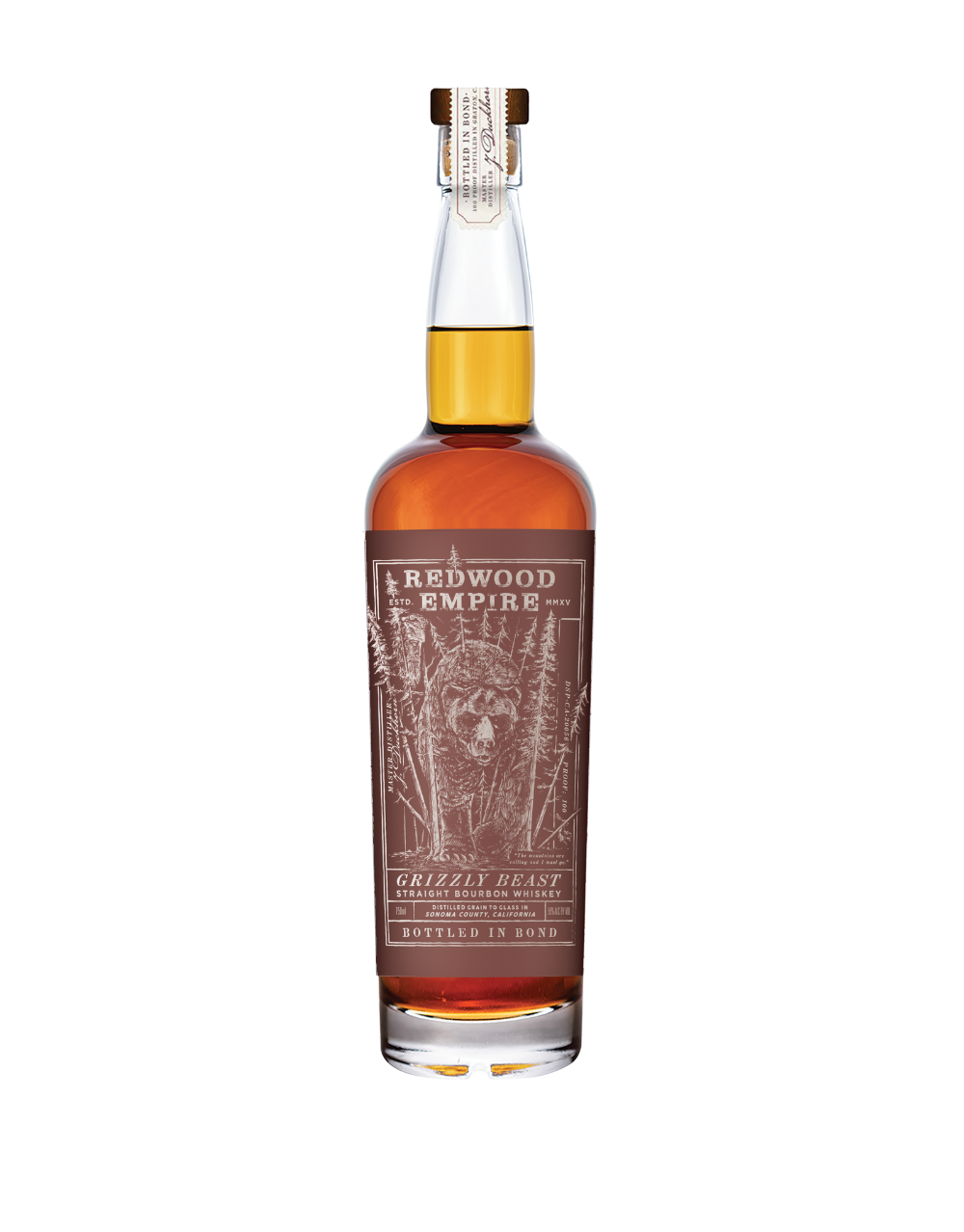 REDWOOD EMPIRE BOTTLE IN BOND GRIZZLY BEAST BOURBON WHISKEY 004