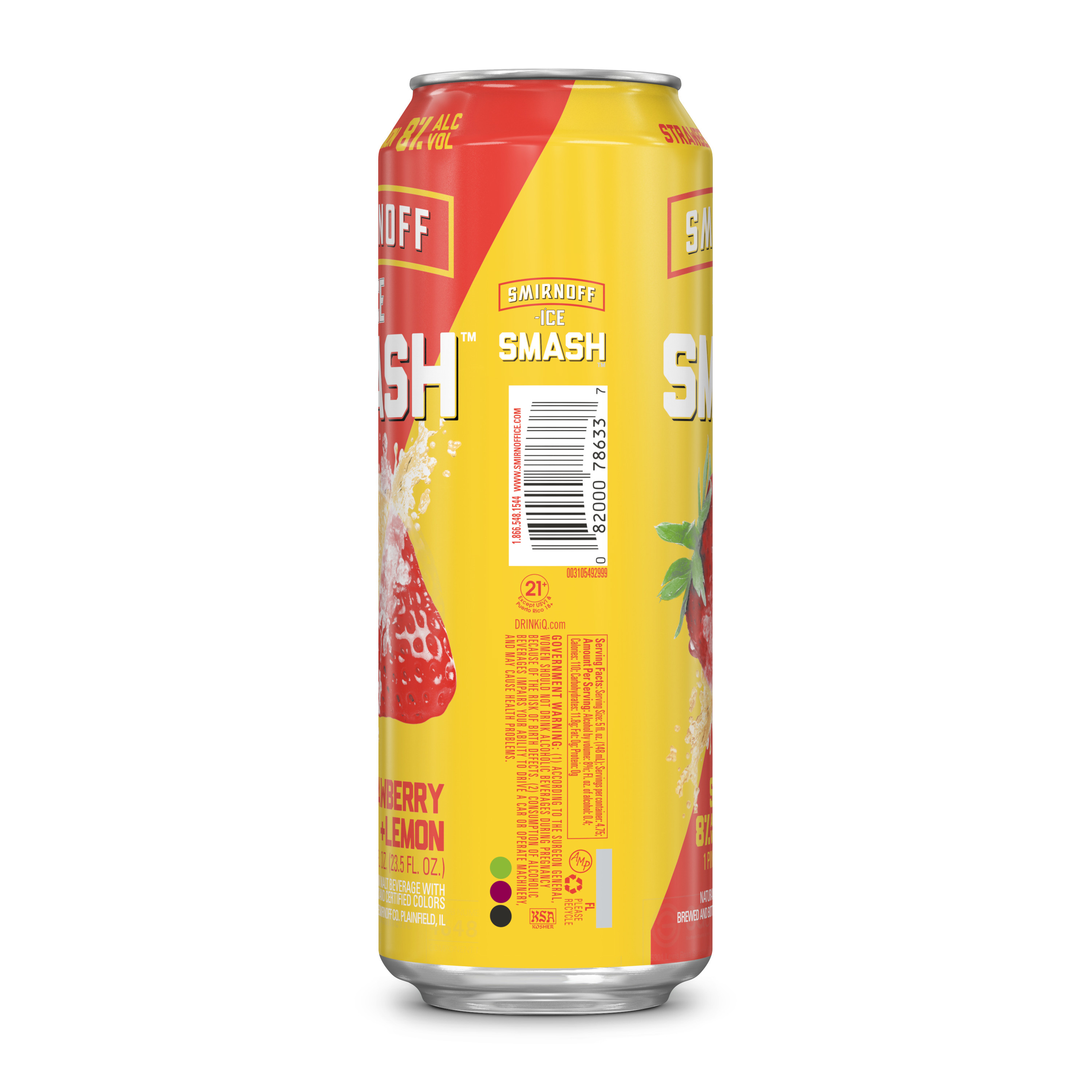Smirnoff Ice Flavored Malt Beverage Strawberry + Lemon Smash