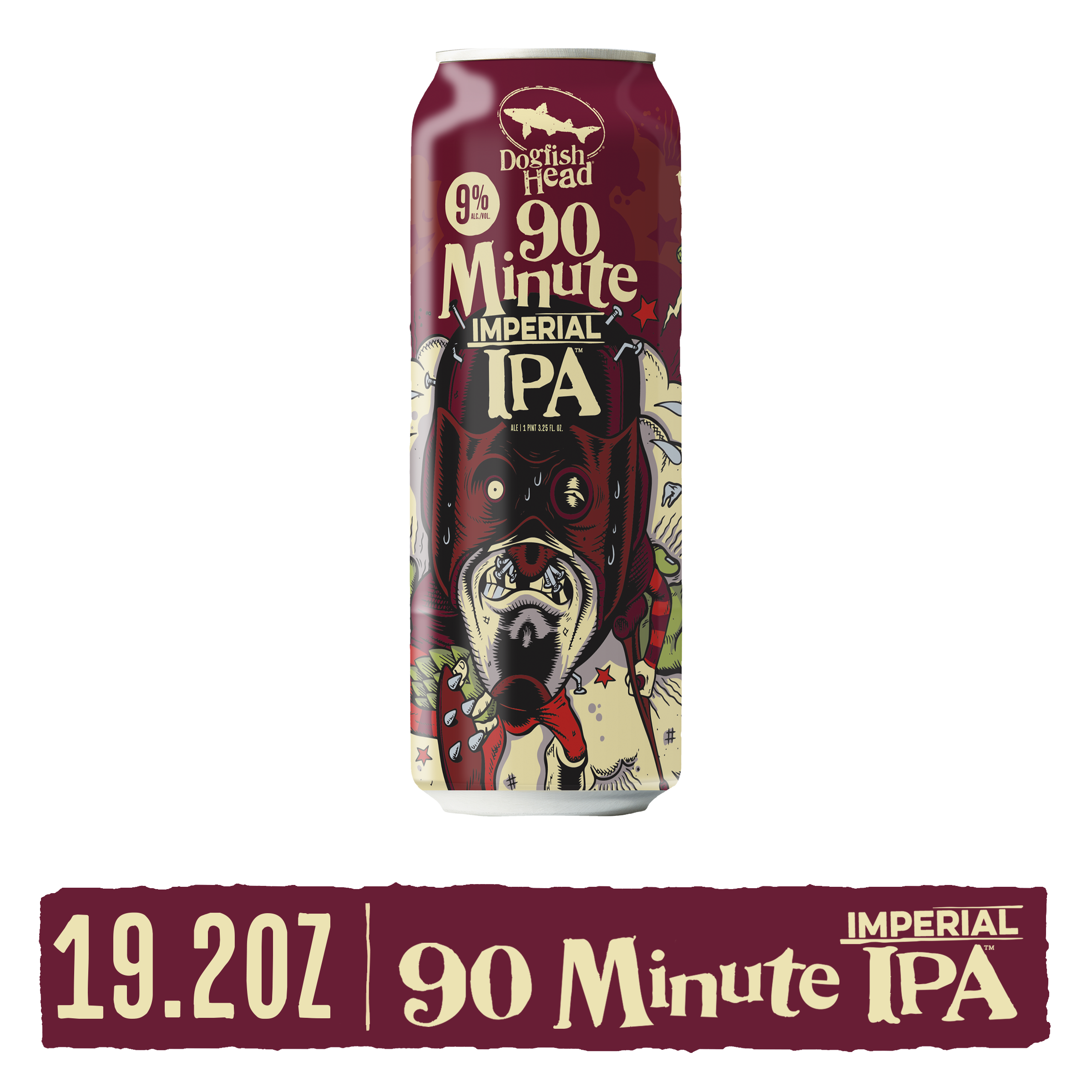 DOGFISH HEAD IMPERIAL INDIA PALE ALE 90 MINUTE IMPERIAL IPA
