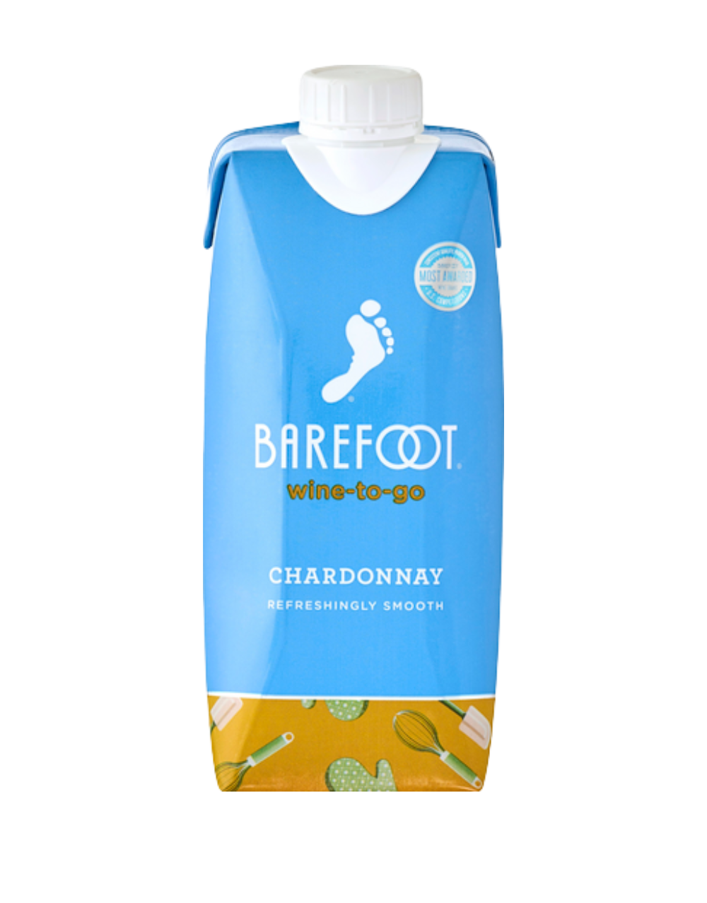 BAREFOOT-TO-GO CHARDONNAY WHITE WINE TETRA