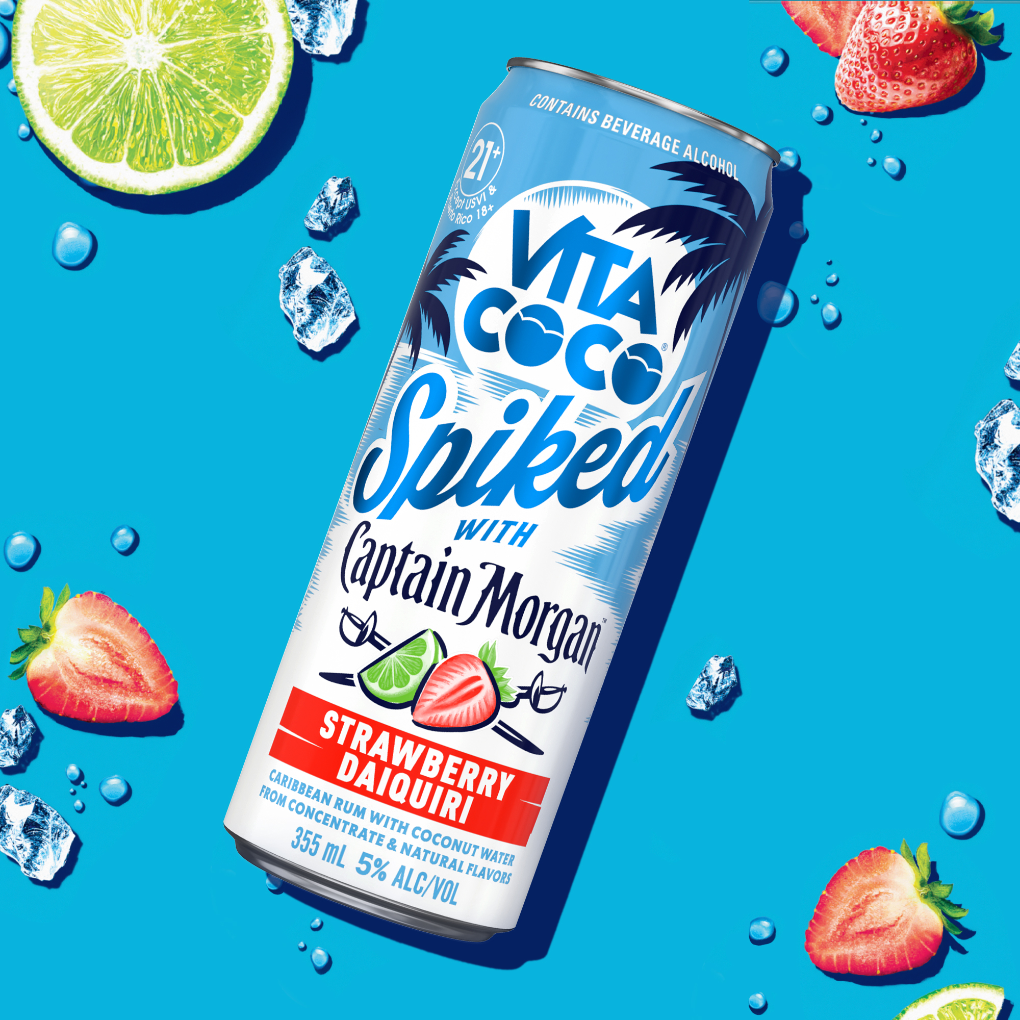 Vita Coco Spiked With Captain Morgan Strawberry Daiquiri | ReserveBar