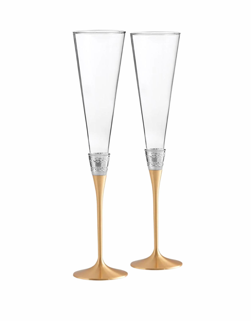 VERA WANG BY WEDGWOOD WITH LOVE GOLD GIFTWARE TOASTING FLUTE (SET OF 2)