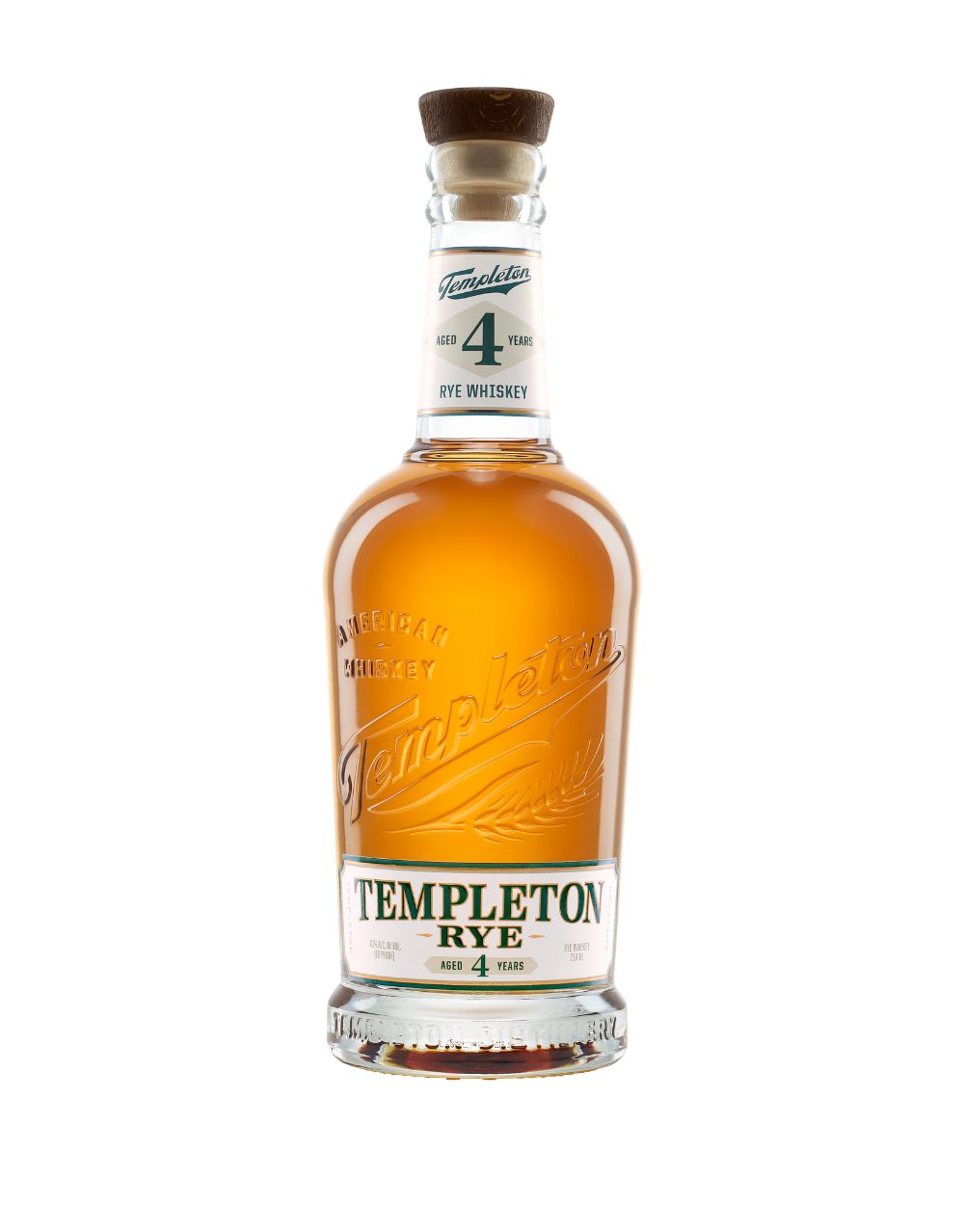 TEMPLETON 4 YEAR RYE WHISKEY