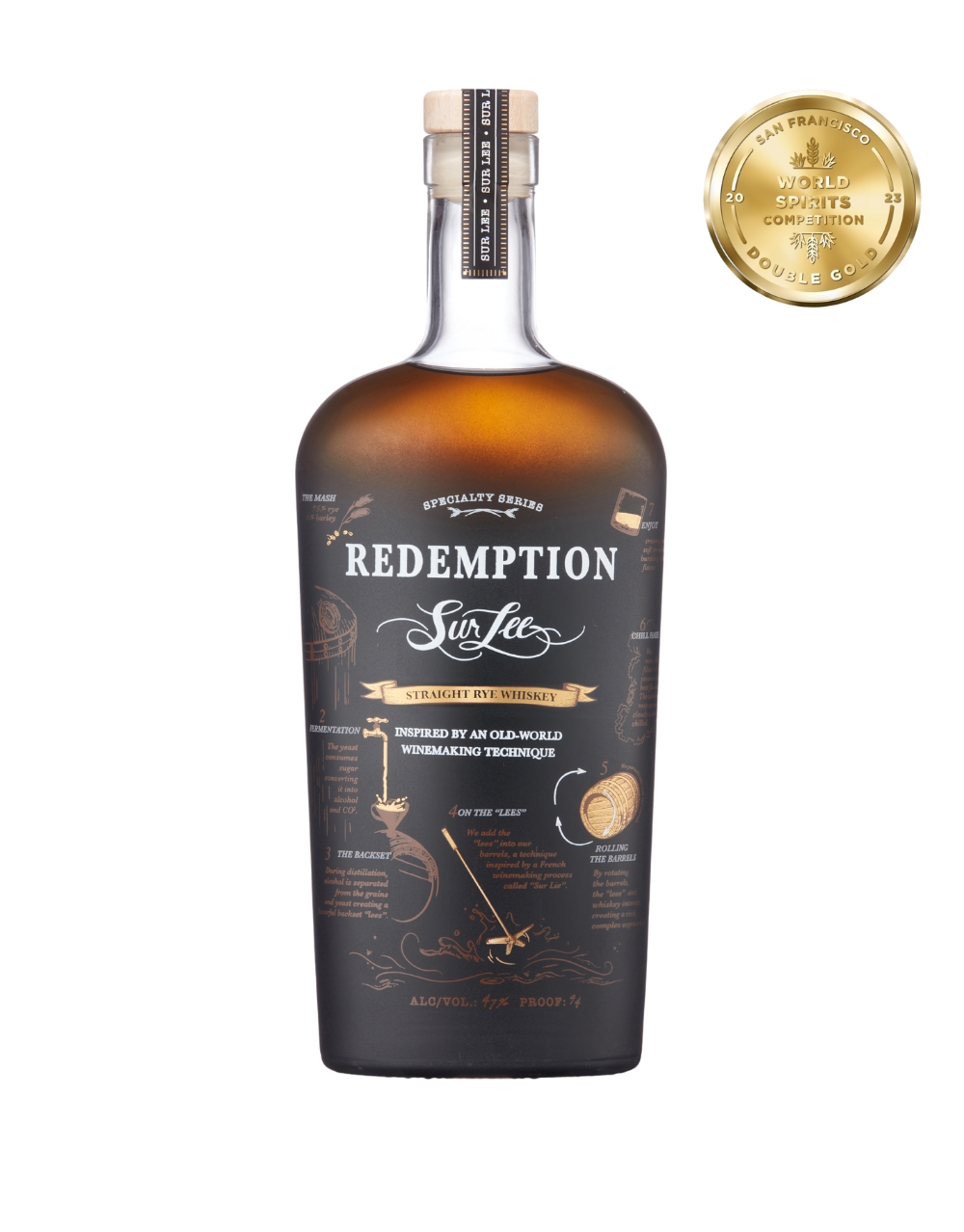 REDEMPTION SUR LEE STRAIGHT RYE WHISKEY