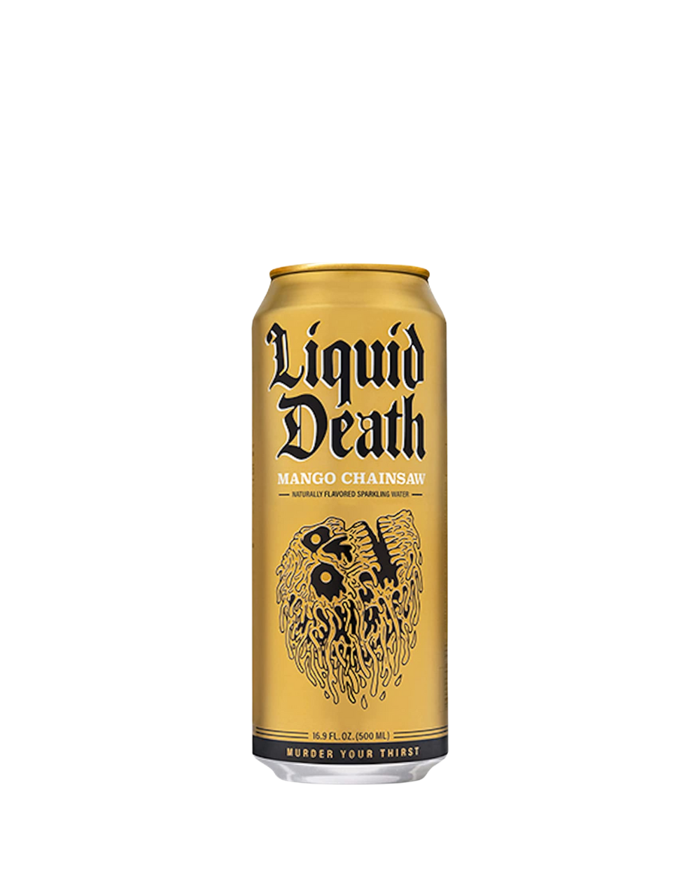 LIQUID DEATH SPARKLING WATER, MANGO CHAINSAW