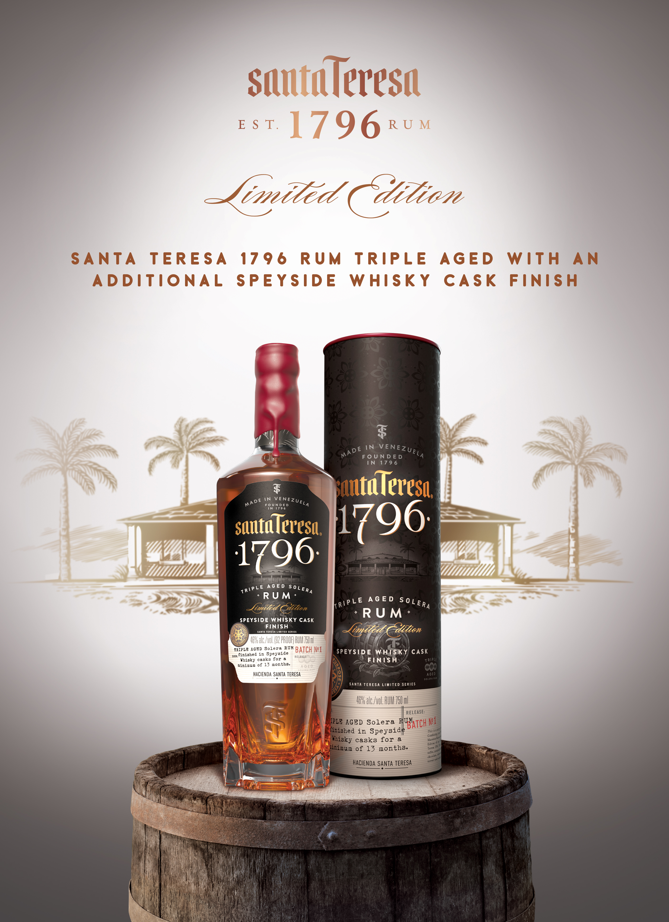 Santa Teresa 1796 Rum Speyside Whisky Cask Finish | ReserveBar