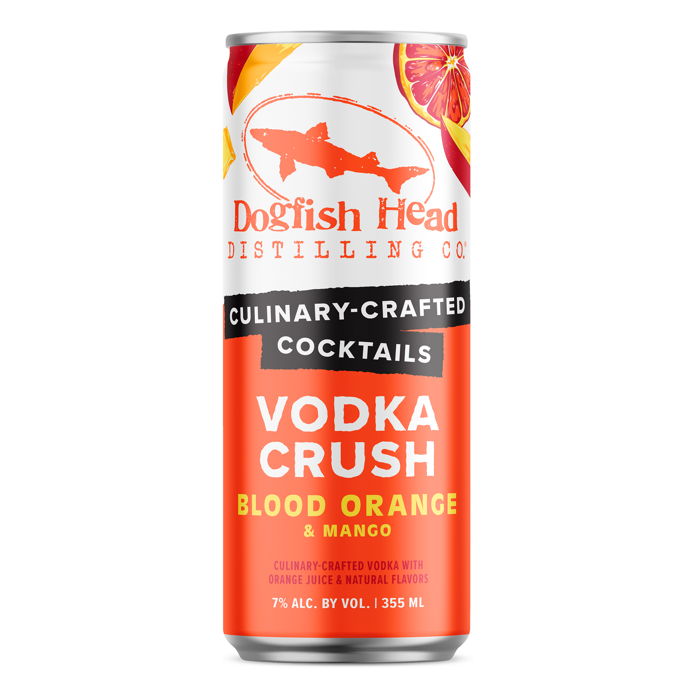 DOGFISH HEAD CULINARY-CRAFTED COCKTAILS BLOOD ORANGE & MANGO VODKA CRUSH