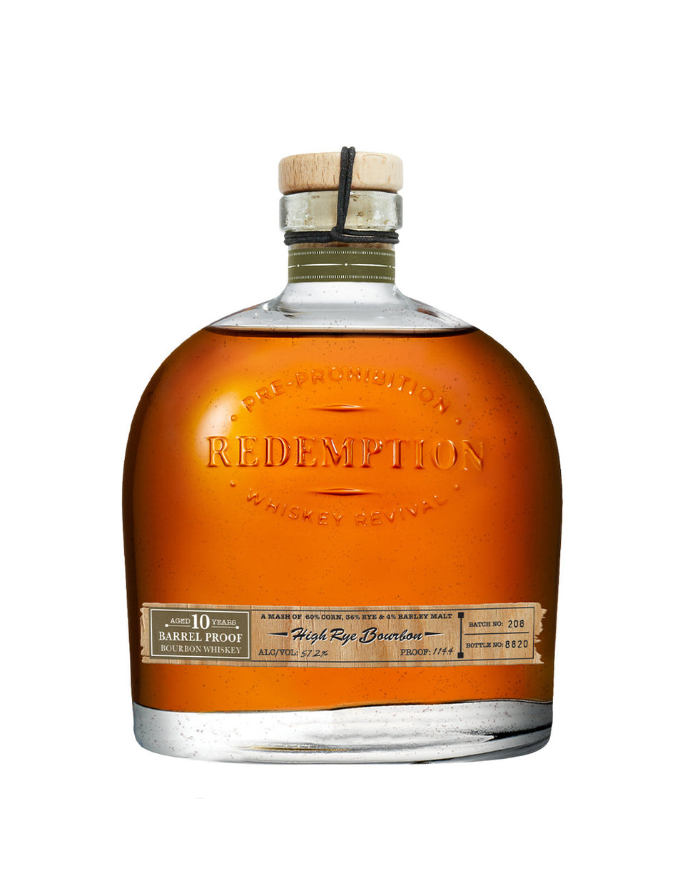 REDEMPTION 9 YEAR OLD BARREL PROOF RYE WHISKEY
