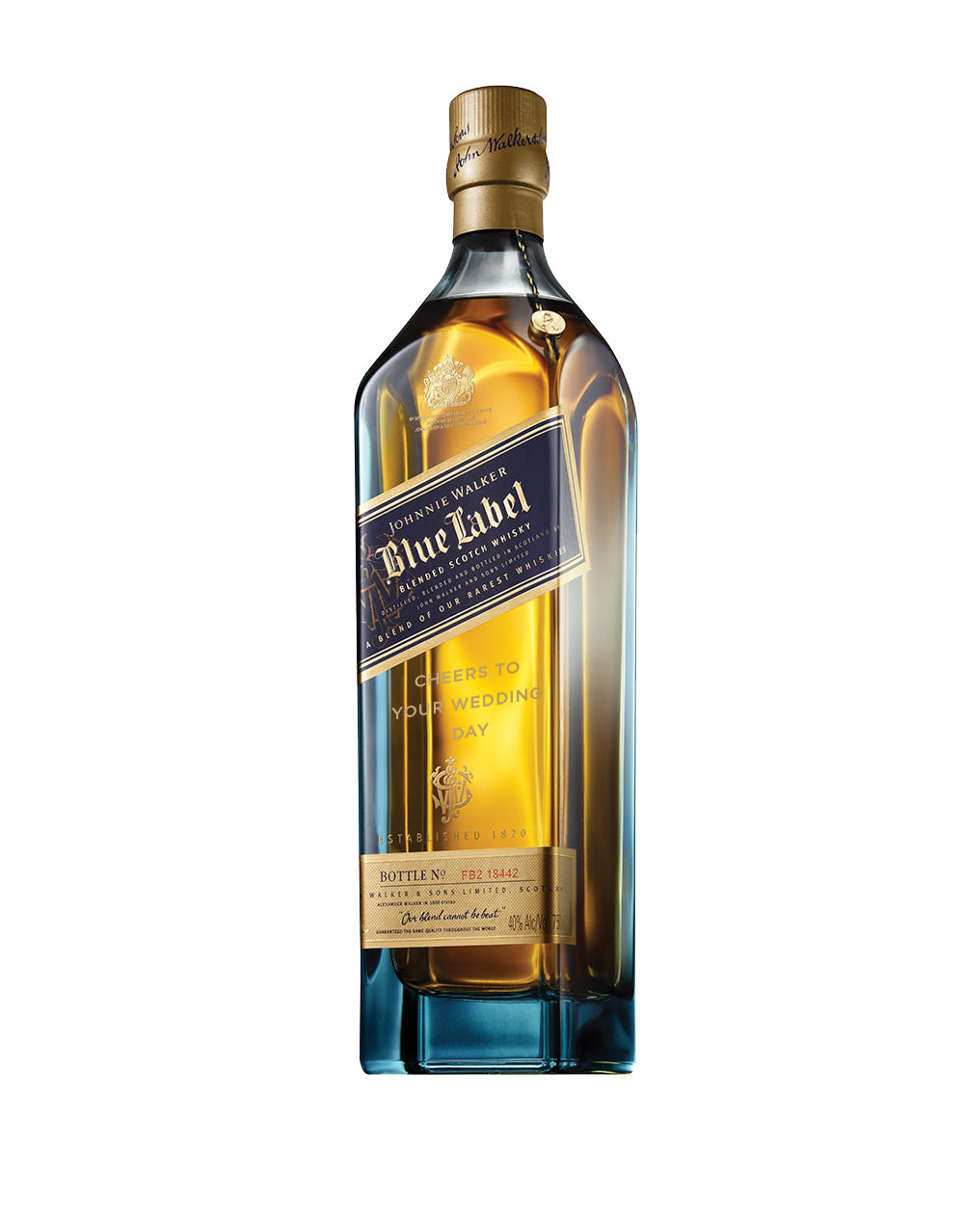 JOHNNIE WALKER BLUE LABEL® - 'CHEERS TO YOUR WEDDING DAY' ENGRAVED BOTTLE BLENDED SCOTCH WHISKY