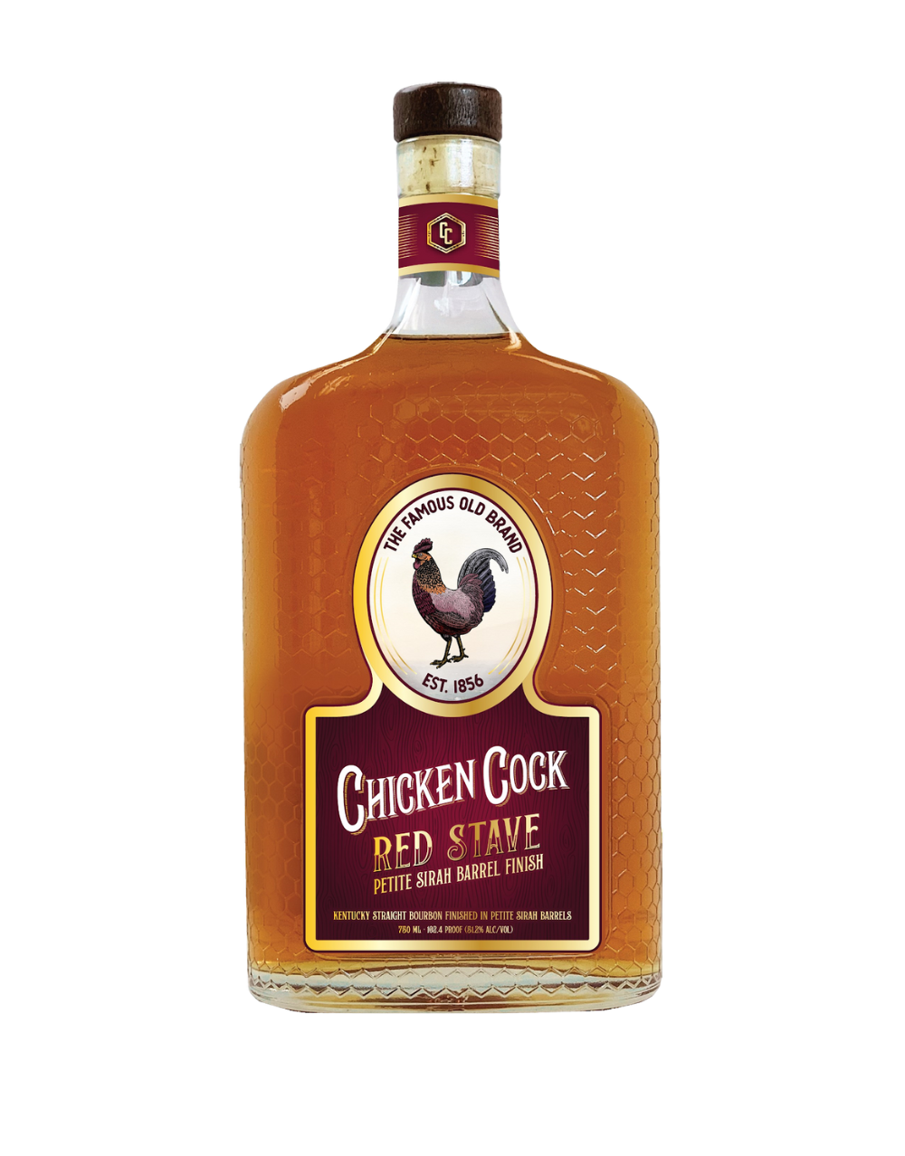 CHICKEN COCK RED STAVE KENTUCKY STRAIGHT BOURBON WHISKEY