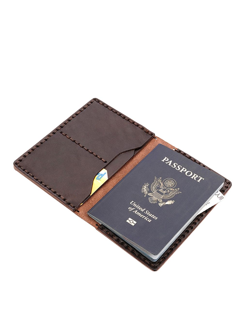 BILLYKIRK NO. 153 PASSPORT WALLET (BROWN)