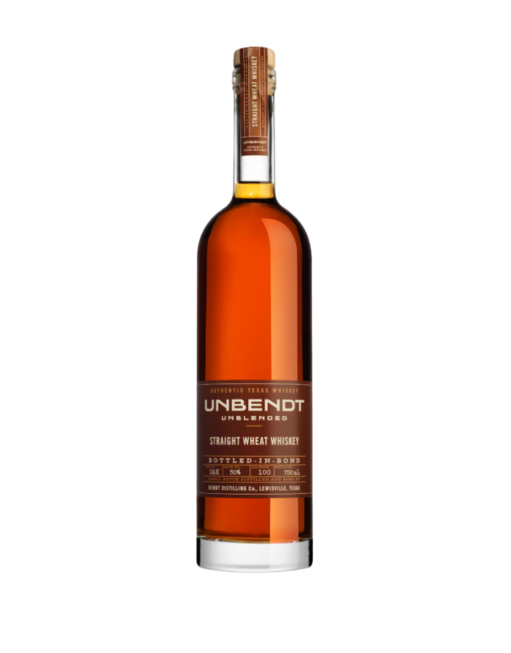 UNBENDT BOTTLED IN BOND TEXAS STRAIGHT WHEAT WHISKEY