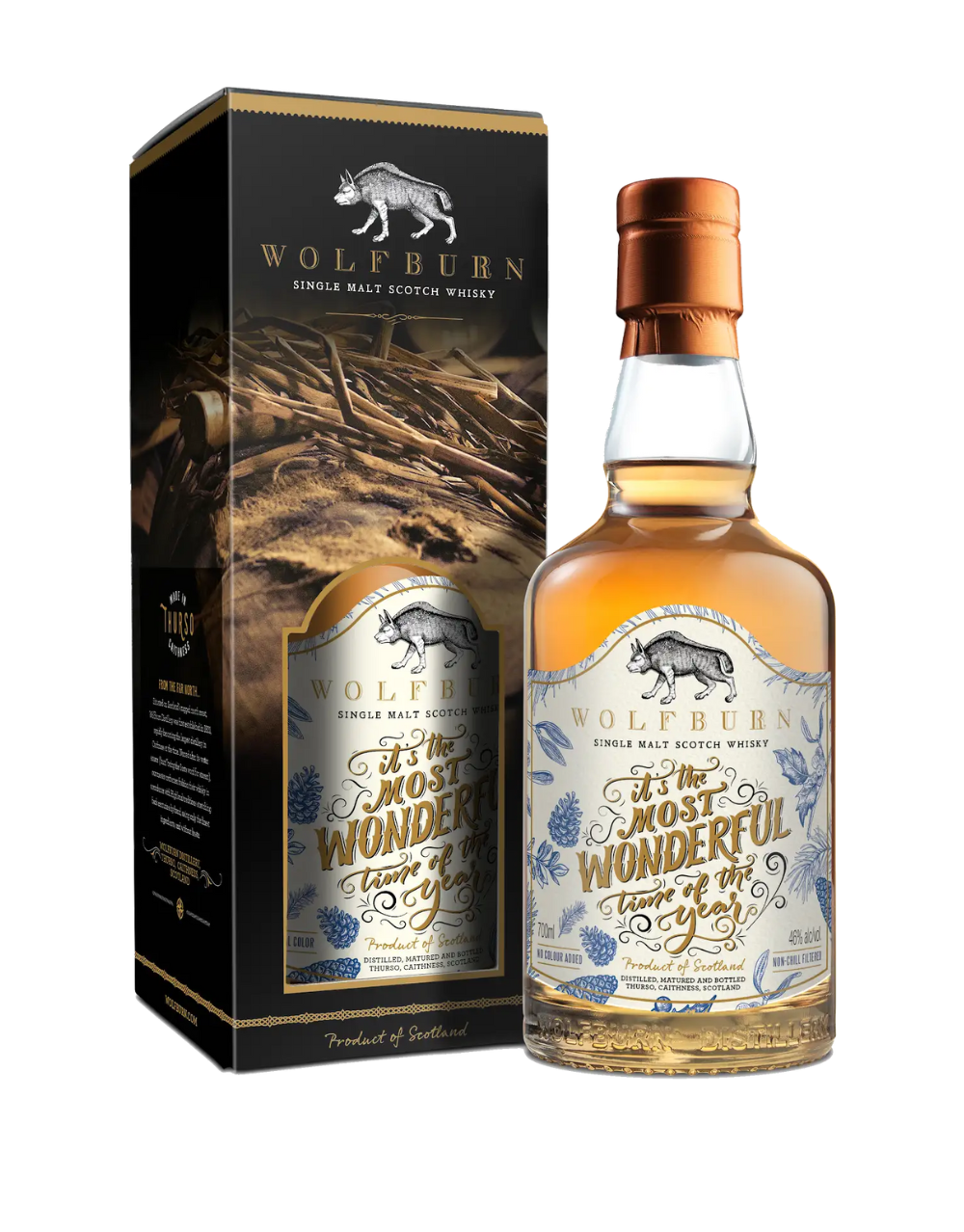 WOLFBURN 'IT'S THE MOST WONDERFUL TIME OF THE YEAR' SINGLE MALT SCOTCH