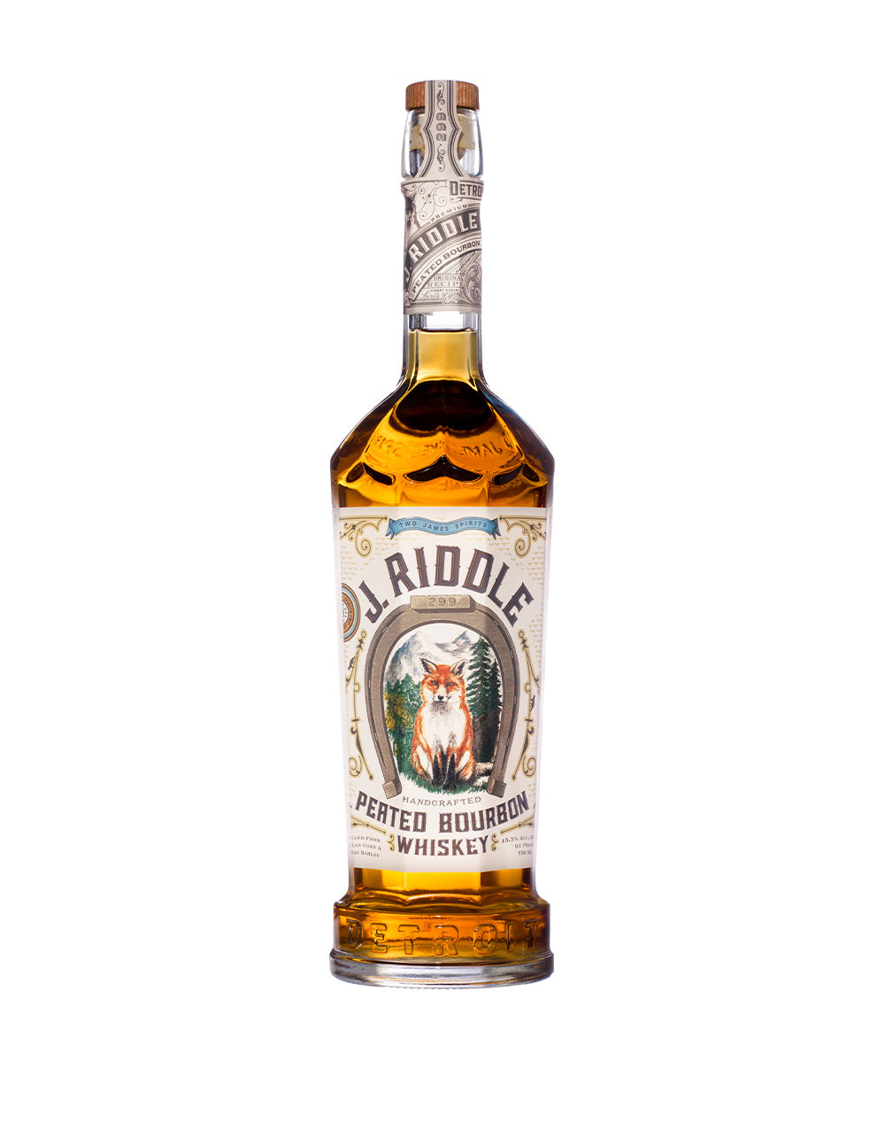 TWO JAMES J. RIDDLE PEATED BOURBON