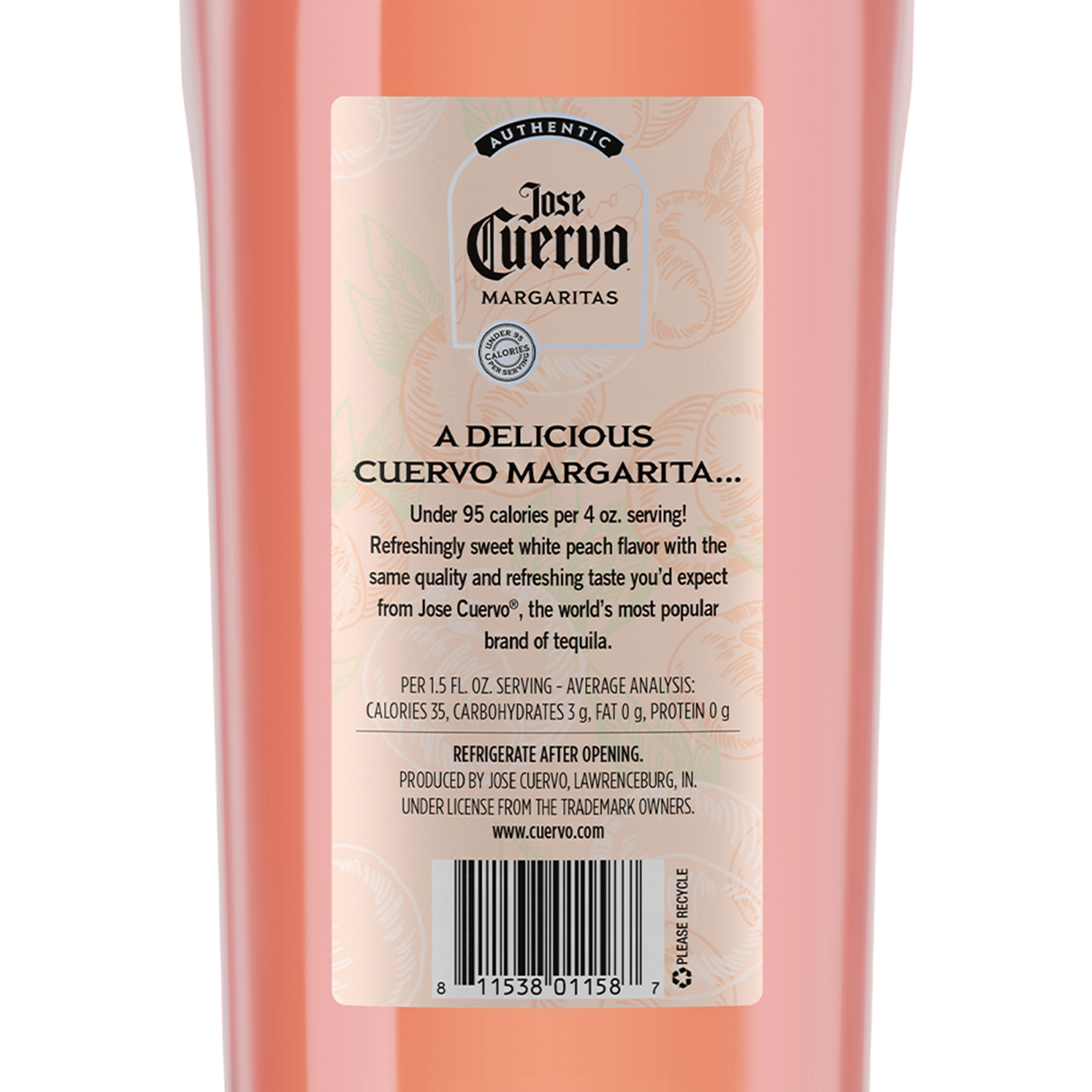 JOSE CUERVO® AUTHENTIC MARGARITA WHITE PEACH LIGHT
