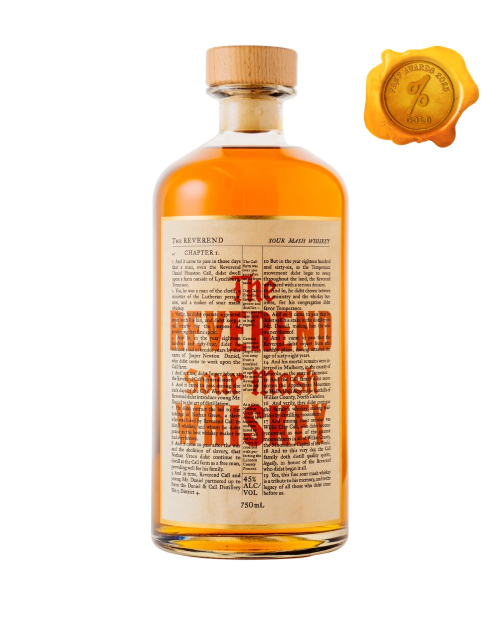 THE REVEREND SOUR MASH WHISKEY